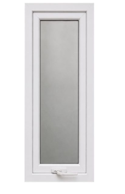 Ventana tipo ventila blanca de apertura exterior